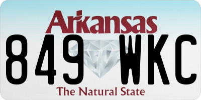 AR license plate 849WKC