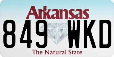 AR license plate 849WKD