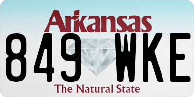 AR license plate 849WKE