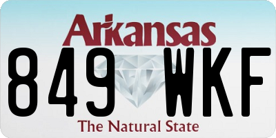 AR license plate 849WKF