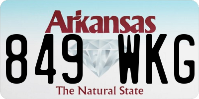 AR license plate 849WKG
