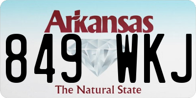 AR license plate 849WKJ