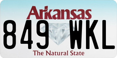 AR license plate 849WKL