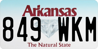 AR license plate 849WKM