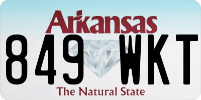AR license plate 849WKT