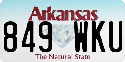 AR license plate 849WKU