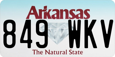 AR license plate 849WKV