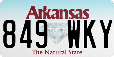 AR license plate 849WKY