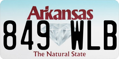 AR license plate 849WLB