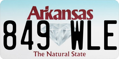 AR license plate 849WLE