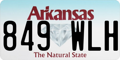 AR license plate 849WLH