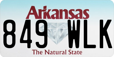 AR license plate 849WLK