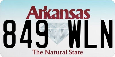 AR license plate 849WLN