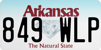 AR license plate 849WLP