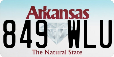 AR license plate 849WLU