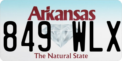 AR license plate 849WLX