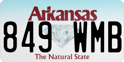 AR license plate 849WMB