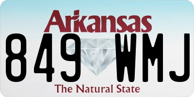 AR license plate 849WMJ