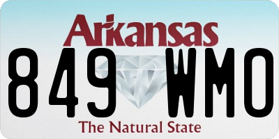 AR license plate 849WMO