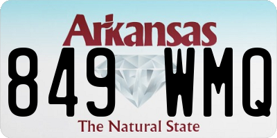 AR license plate 849WMQ