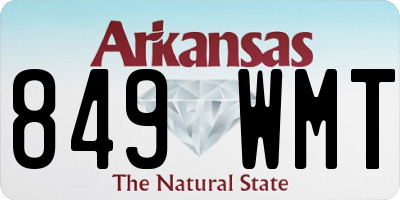 AR license plate 849WMT