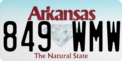 AR license plate 849WMW