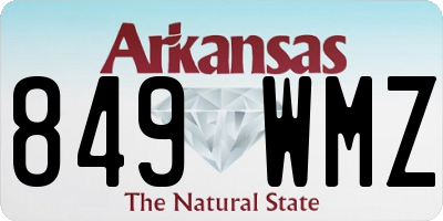 AR license plate 849WMZ