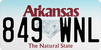 AR license plate 849WNL