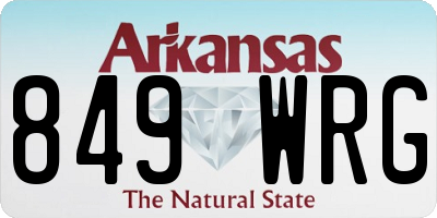 AR license plate 849WRG