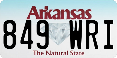 AR license plate 849WRI
