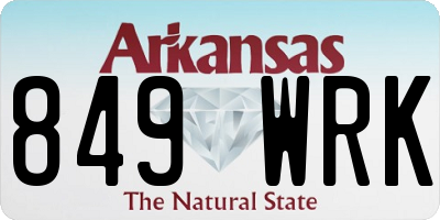 AR license plate 849WRK