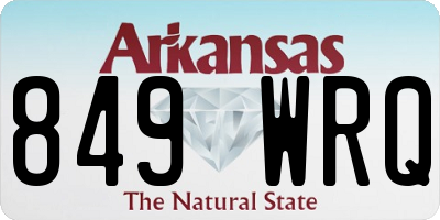 AR license plate 849WRQ