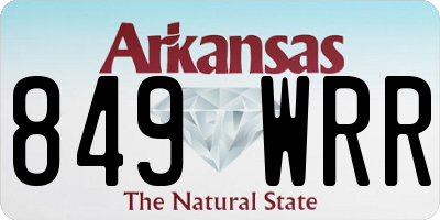 AR license plate 849WRR