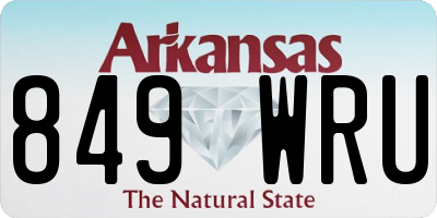 AR license plate 849WRU