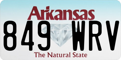 AR license plate 849WRV