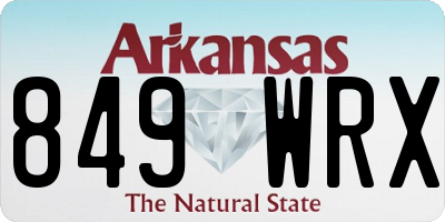 AR license plate 849WRX