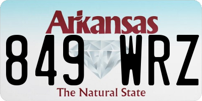 AR license plate 849WRZ