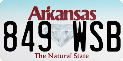 AR license plate 849WSB