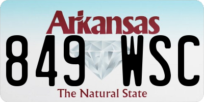 AR license plate 849WSC