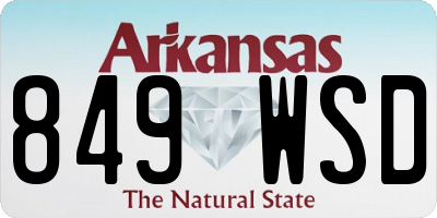 AR license plate 849WSD