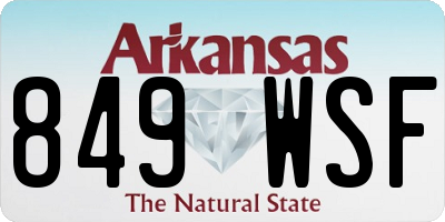 AR license plate 849WSF