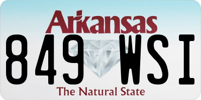 AR license plate 849WSI