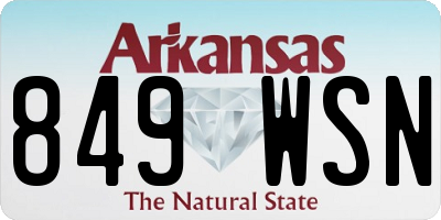 AR license plate 849WSN