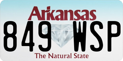 AR license plate 849WSP