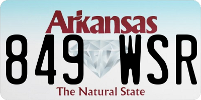 AR license plate 849WSR