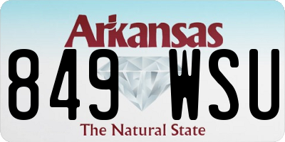 AR license plate 849WSU