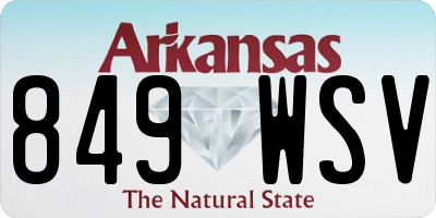 AR license plate 849WSV