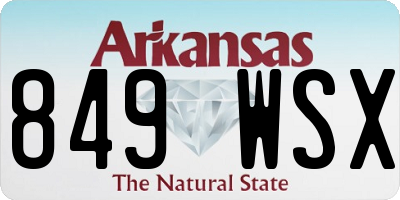 AR license plate 849WSX
