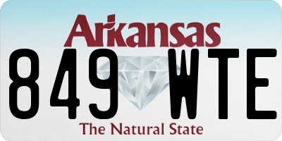AR license plate 849WTE