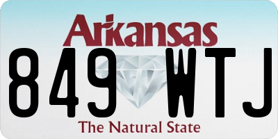 AR license plate 849WTJ
